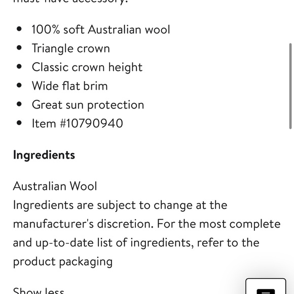 Gigi Pip Dakota Wide Brim Felt Hat NWT - Picture 6 of 8